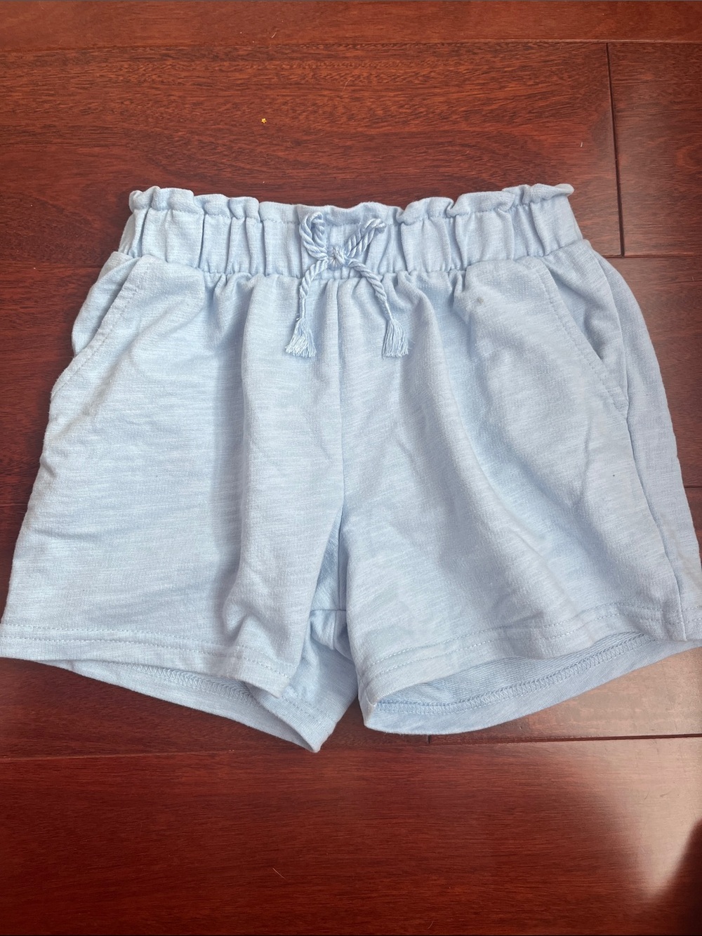 Kids Light Blue Elastic Waist Pull-On Shorts